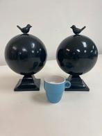 Vogel op bol duo kan  buiten | metaal, Ophalen of Verzenden