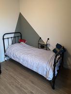 Zwart bed, Huis en Inrichting, Slaapkamer | Bedden, Ophalen, Gebruikt, 90 cm, Eenpersoons