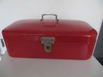 Rood emaille broodtrommel vintage, Ophalen of Verzenden