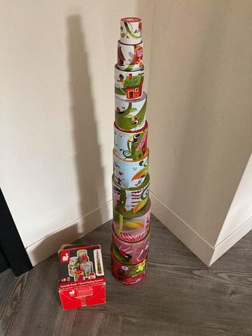 Janod Stapeltoren Stapelpiramide Rond 10 Delen Magische Boom beschikbaar voor biedingen