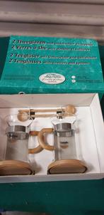 theeglazen met onderzetters en lepeltje, Huis en Inrichting, Keuken | Servies, Ophalen of Verzenden, 'T Olde Gre-j, Info@toldegrej.nl