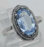 Zilveren ring met aquamarijn - Ringmaat 19, 18 tot 19, Gebruikt, Ophalen of Verzenden, Dame of Heer