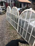 3 oude houten ramen met boog, Ophalen of Verzenden