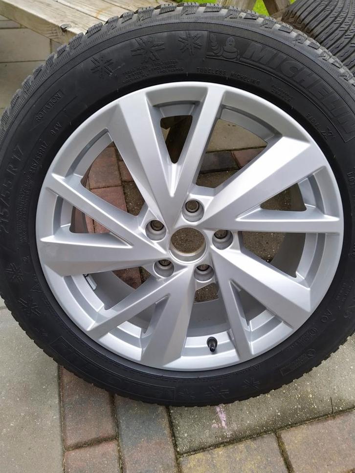 Audi Velgen met Michelin Winterbanden, Auto-onderdelen, Banden en Velgen, Banden en Velgen, Winterbanden, 17 inch, 215 mm, Personenwagen