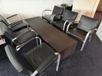 LeoLux Tafel + 5 Stoelen, Huis en Inrichting, Ophalen, Metaal, Zwart, Zo goed als nieuw