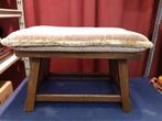 Massief eiken voetenbank incl los kussen, Ophalen, Gebruikt, Rechthoekig