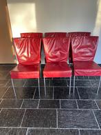 Montis Spica eetkamerstoelen 6 stuks, Huis en Inrichting, Stoelen, Ophalen, Metaal, Vijf, Zes of meer stoelen, Rood