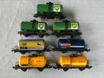 7x Lima ketelwagons BP Shell Agip en Total, Hobby en Vrije tijd, Modeltreinen | H0, Gebruikt, Gelijkstroom of Wisselstroom, Wagon