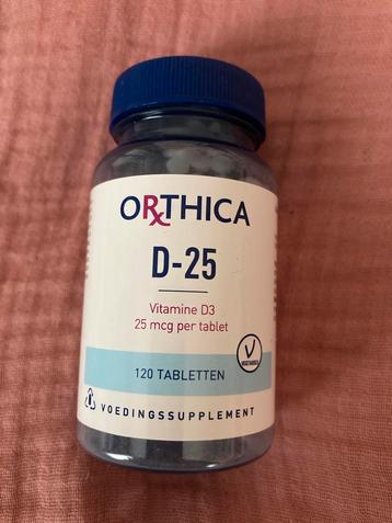 Orthica D-25 Vitamine D3 - 120 Tabletten beschikbaar voor biedingen