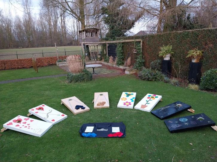 Verhuur cornhole voor familie/vrienden/teamuitstapje etc..., Hobby en Vrije tijd, Gezelschapsspellen | Overige, Zo goed als nieuw