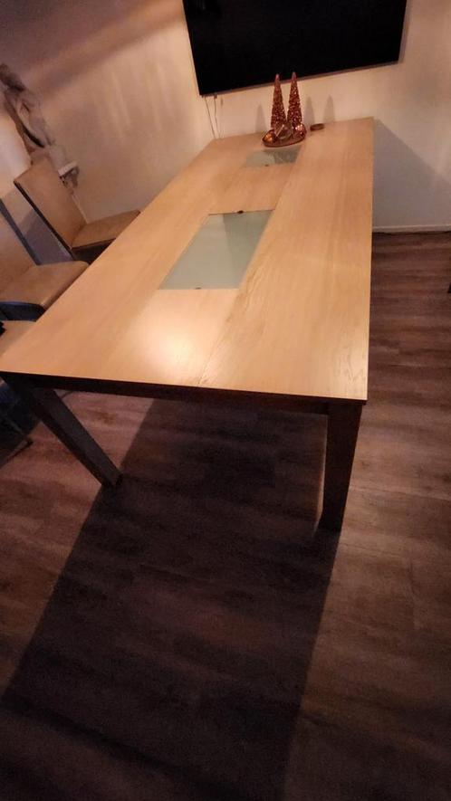 Eettafel IKEA djuv, Huis en Inrichting, Tafels | Eettafels, Zo goed als nieuw, 100 tot 150 cm, 200 cm of meer, Vijf personen of meer