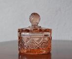 Oud Doosje Roze Depression Glas 9,5 cm, Antiek en Kunst, Ophalen of Verzenden