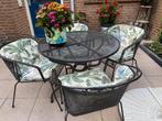 Metalen Tuinstel - Stevig en Stijlvol, Tuin en Terras, Ophalen, Gebruikt, Tuinset, Eettafel
