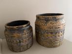 2 bloempotten, Overige kleuren, Aardewerk of Porselein, Nieuw, Ophalen of Verzenden