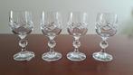 4 kristallen Port (?) glaasjes, Antiek en Kunst, Antiek | Glas en Kristal, Ophalen