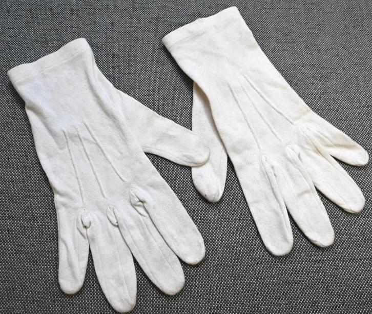 Witte stoffen Waffenrock-handschoenen, Verzamelen, Militaria | Tweede Wereldoorlog, Landmacht, Kleding of Schoenen, Duitsland
