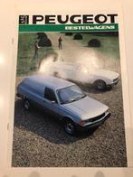 Folder Peugeot bestelwagens 305, 504 1986, Ophalen of Verzenden, Zo goed als nieuw, Peugeot