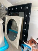 Witte spiegel en zwarte spiegel met bling steentjes, Huis en Inrichting, Woonaccessoires | Spiegels, Ophalen of Verzenden, Zo goed als nieuw
