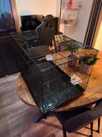 Vogelkooi 45x45x75cm met voederbakjes, Ophalen, Zo goed als nieuw, Kooi-accessoires