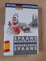 WOLTERS MINI WOORDENBOEK SPAANS - NEDERLANDS NEDERLANDS -, Ophalen of Verzenden, Zo goed als nieuw, Van Dale, Spaans