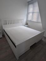 Hemnes bed 180x200 + 4 drawers + premium mattress, Huis en Inrichting, Slaapkamer | Bedden, Ophalen, Wit, Tweepersoons, Zo goed als nieuw