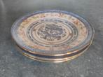 3 Chinese Rijstkorrel Bordjes - Gouden Bies, Ophalen of Verzenden