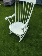 Schommelstoel grenen wit geschilderd, Huis en Inrichting, Ophalen, Gebruikt