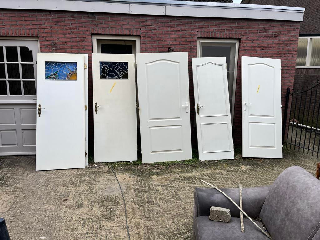 Witte binnendeur, Gebruikt, 80 tot 100 cm, Binnendeur, Ophalen of Verzenden
