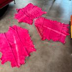 3 Lamsleren Huiden - Fuchsia Roze, Leer of Kunstleer, Nieuw, Ophalen of Verzenden, 30 tot 120 cm