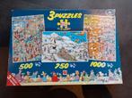 Jan van Haasteren puzzel 3 delig 500/750/1000 stukjes, Ophalen of Verzenden, 500 t/m 1500 stukjes, Nieuw, Legpuzzel