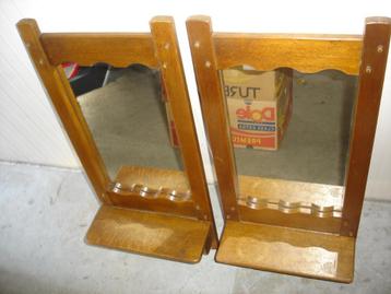 2 x spiegel / zwaar eiken lijst  beschikbaar voor biedingen