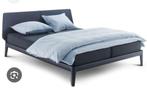 Twee persoons bed Auping Essential 180x210 + hoofdbord, Ophalen, Blauw, 210 cm, Auping essential