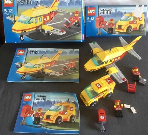 Lego City postwagen en luchtpost - 7732 + 7731, Kinderen en Baby's, Speelgoed | Duplo en Lego, Zo goed als nieuw, Lego, Complete set