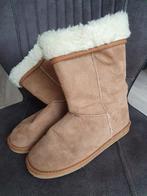 Suede dameslaarzen met kraag 39, Hoge laarzen, Bruin, Ophalen of Verzenden, Zo goed als nieuw