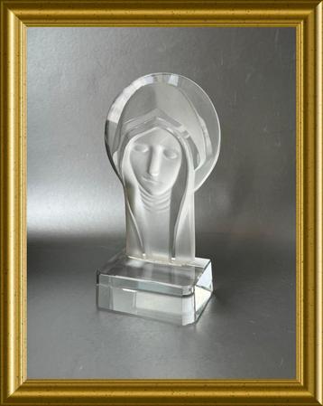 Mooie glazen Maria buste, frosted glas beschikbaar voor biedingen