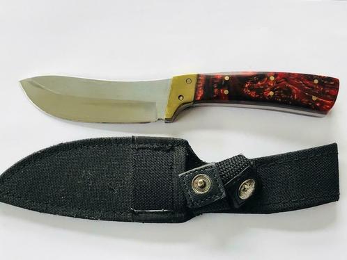 Mooi nette HANDMADE dolkje skinning mes Black cherry Epoxy 2, Caravans en Kamperen, Kampeergereedschap, Gebruikt, Ophalen of Verzenden