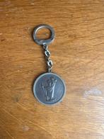 Vintage sleutelhanger – Alpacca – religieuze afbeelding, Ophalen of Verzenden, Zo goed als nieuw, Merk