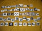 oud emaille huisnummer 66 ook 67 68 69 70 71 72 73 74 75 76, Ophalen of Verzenden