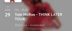 Tate Mcrae Afas live 2x general admission, Tickets en Kaartjes, April, Twee personen