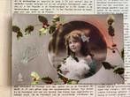 Bonne Année - meisje met lang haar (XX), Ophalen of Verzenden, Voor 1920, Gelopen, Feest(dag)