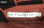 Roestbruin/zwart Vest van Studio maat 52, Overige kleuren, Studio, Trui of Vest, Nieuw