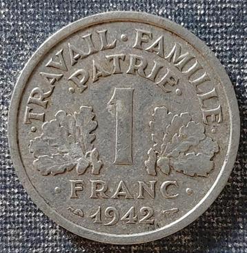 1 Francs Frankrijk 1942 [5921]  [PoMuNi]	 beschikbaar voor biedingen