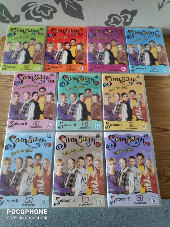 SAM SAM - DE COMPLETE SERIE 1 T/M 10 - NIEUWSTAAT., Cd's en Dvd's, Dvd's | Tv en Series, Zo goed als nieuw, Komedie, Boxset, Alle leeftijden