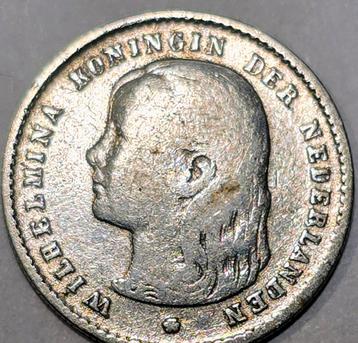 1897 Wilhelmina 10 Cent zilveren  beschikbaar voor biedingen