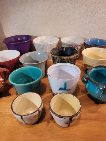 bloempotje potje bloempotjes vintage retro 3 voor 17,5 euro beschikbaar voor biedingen