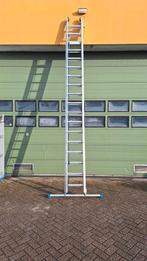 ladder 2 x 18 spots schuifladder, Doe-het-zelf en Verbouw, Ladders en Trappen, Ophalen, Gebruikt, Ladder, 4 meter of meer
