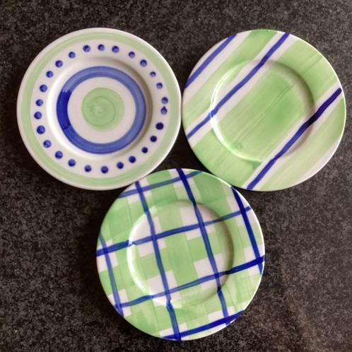 Bord, ontbijtbord, Blue Band, 75, vintage, prijs per stuk, Huis en Inrichting, Keuken | Servies, Ophalen