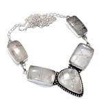 zilver ketting met rutiel, Sieraden, Tassen en Uiterlijk, Verzenden, Nieuw, Met edelsteen, Zilver