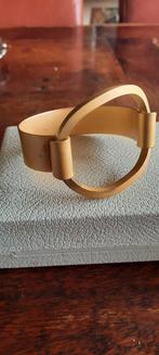 Vintage brutalist armband, modernistisch design, Ophalen of Verzenden, Zo goed als nieuw, Zilver
