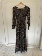 Vintage jurk met bloemenprint zwart, Zwart, Ophalen of Verzenden, Vintage, Maat 34 (XS) of kleiner